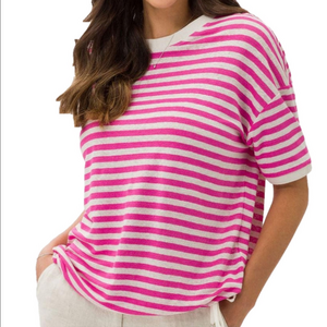 Brax Linen Candace Striped Shirt New Medium ( 34 Euro) New